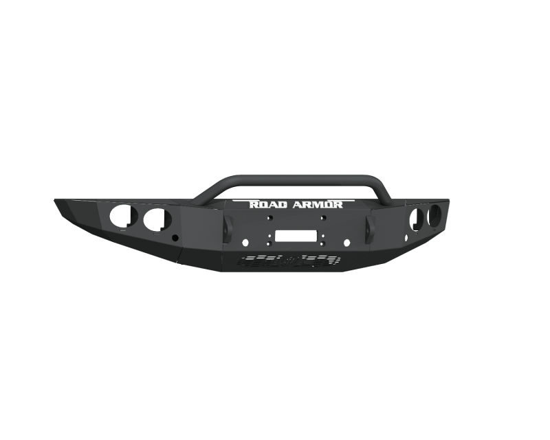 Ford Ranger Front Bumper - Road Armor - Stealth Winch Bumper w/Round Light Pods/Pre-Runner - Black - `19-`20